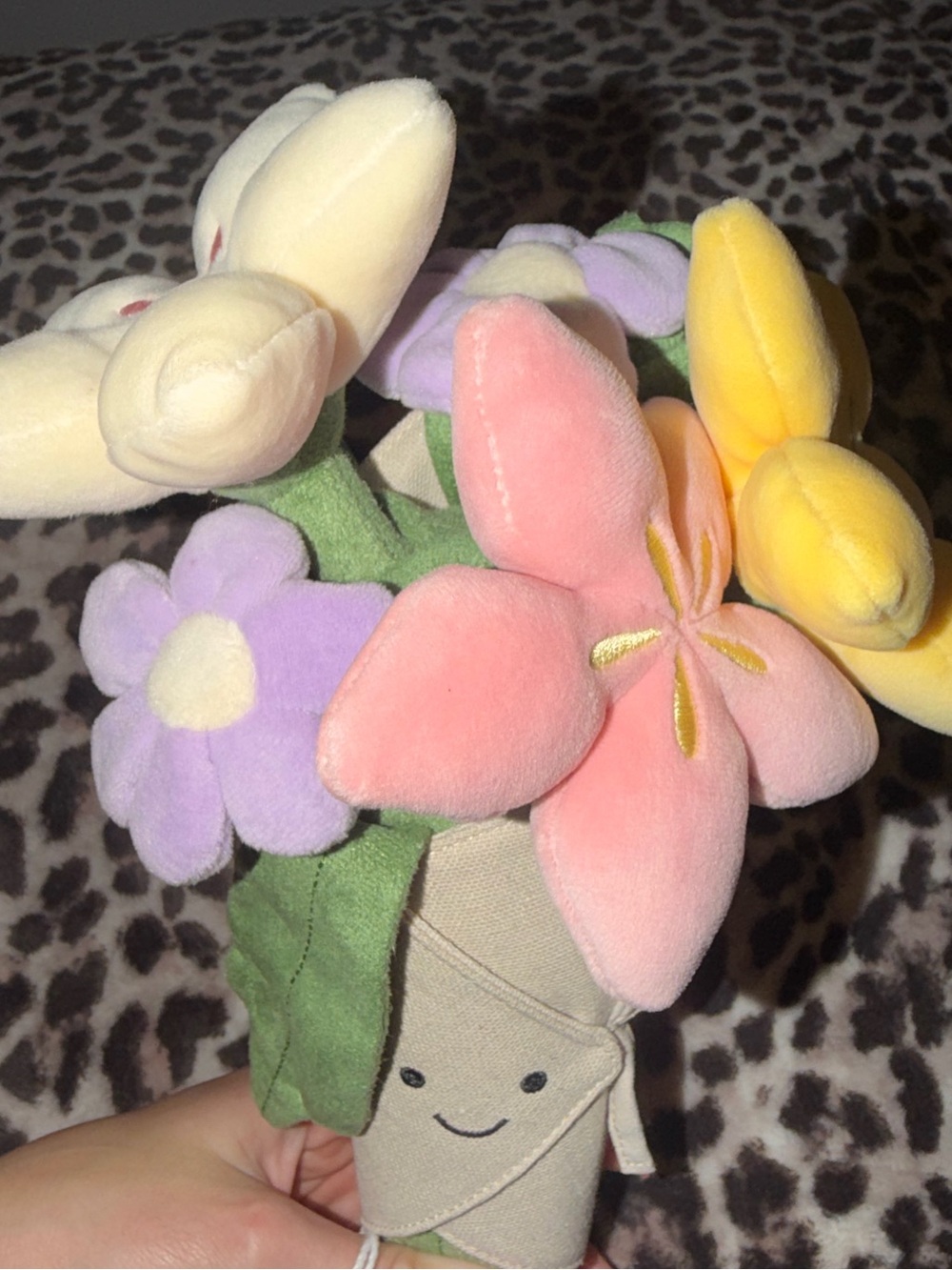 Jellycat Plush Flower Bouquet - Pink, Yellow, Purple, Cream